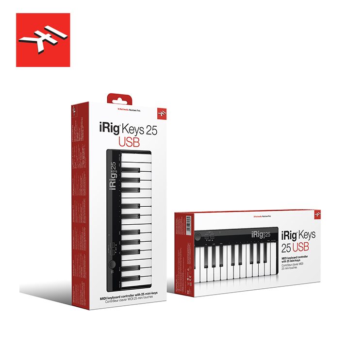IK Multimedia iRig 25 Mini-Key MIDI Keyboard Controller For Mac/PC (USB Only) MIDI Controller/Keyboard IMG