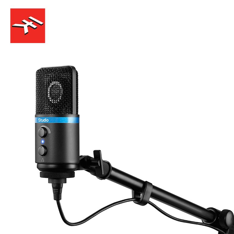 IK Multimedia iRig Mic Studio (Black) Digital Condenser Microphone For IOS, Mac, PC & Android USB Microphone IMG