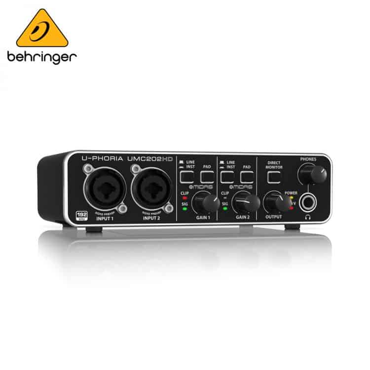 Behringer U-PHORIA UMC202HD Audiophile 2×2 24Bit/192kHz USB Audio Interface with MIDAS Mic Preamplifiers Audio Interfaces IMG