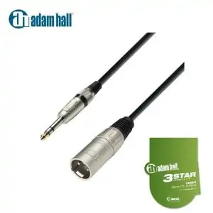 Adam Hall 4 Star Series 3m Rean 6.3mm Jack Stereo to 2x 6.3 Jack Mono Audio  Cable