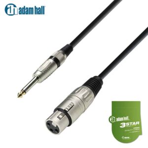 Adam Hall Microphone Cable XLR Female to 6.3mm TS Male (10 Meter) Cable & Connectors IMG